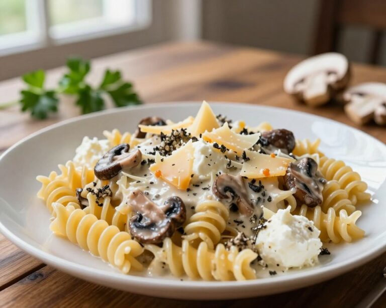 Makaron 4 Sery i Sos Pieczarkowy